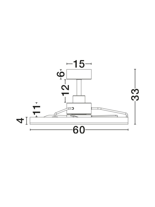 Ventilator Lunair Negru Ø60 x H 33 cm - Img 2