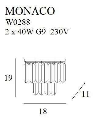 Aplică de perete Monaco auriu - Img 2