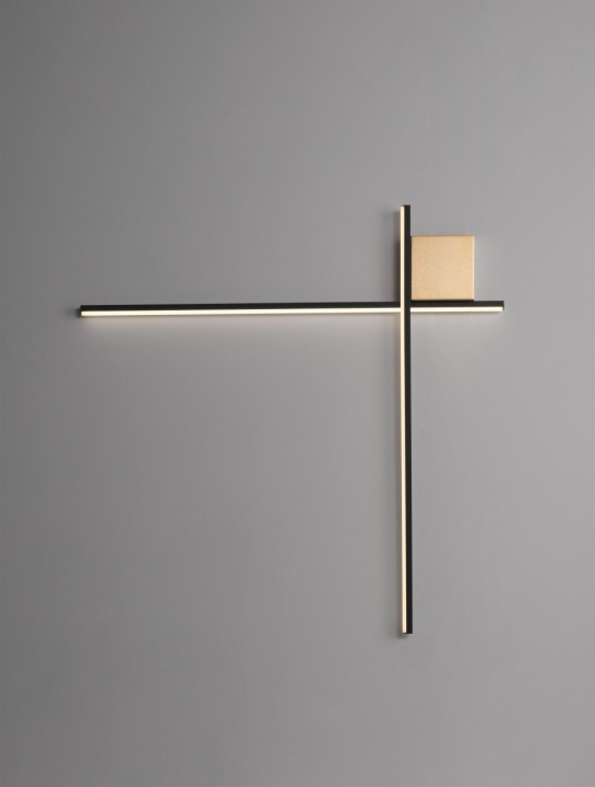 Aplica perete decorativa Cross Negru / Auriu periat 80 x 4 x 80 cm - Img 4