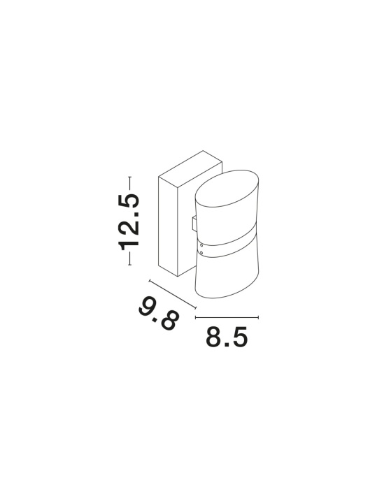 Aplica perete pentru baie Sabia Crom 8,5 x 9,8 x 7,5 cm - Img 4
