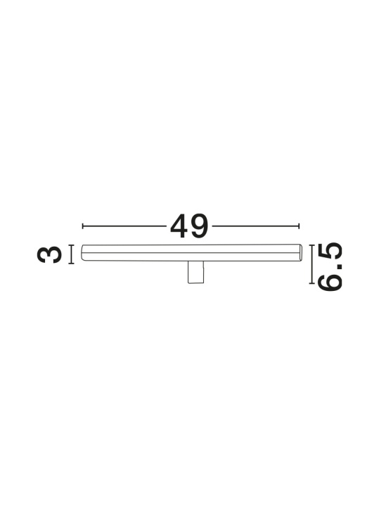 Aplica perete pentru baie Vanese Crom 49 x 6,5 x 6,5 cm - Img 3