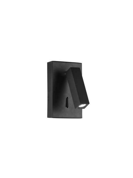 Aplica perete pentru pat Dona Negru Ø9 x H 14,5 cm - Img 2