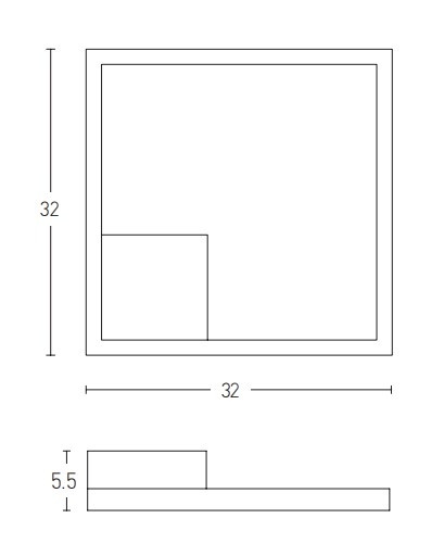 Aplică Quadro Luce LED 3000K - Negru - Img 2