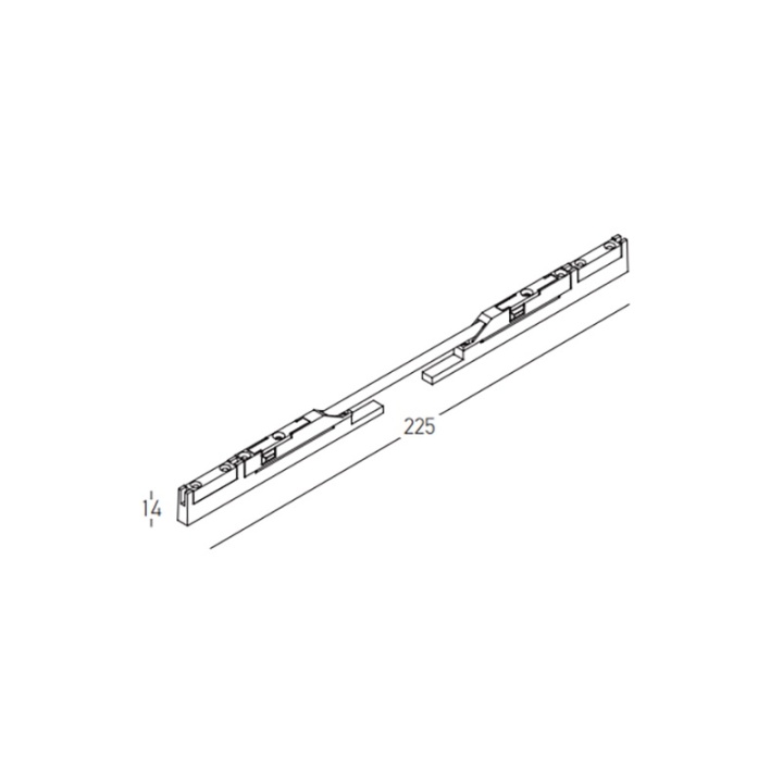 Conector flexibil pentru sina magnetica 5mm Minima - Alb - Img 2