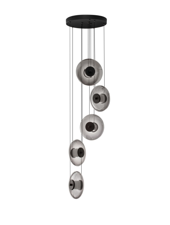 Corp de iluminat suspendat Ballet Negru / Gri Ø40 x H 220 cm - Img 2