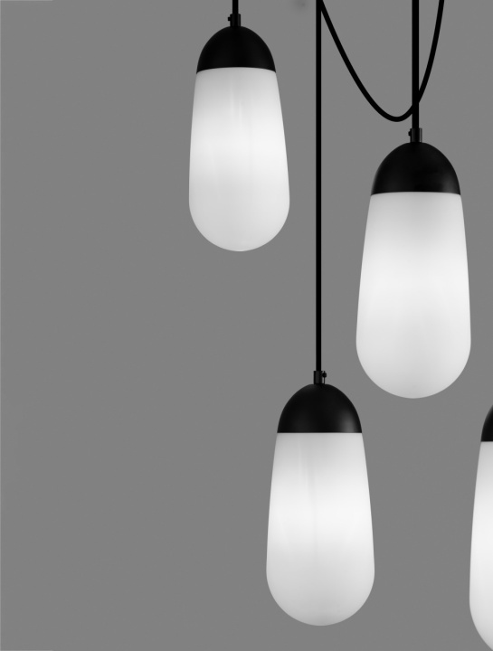 Corp de iluminat suspendat Blaky Opal / Negru 103 x 13 x 150 cm - Img 5