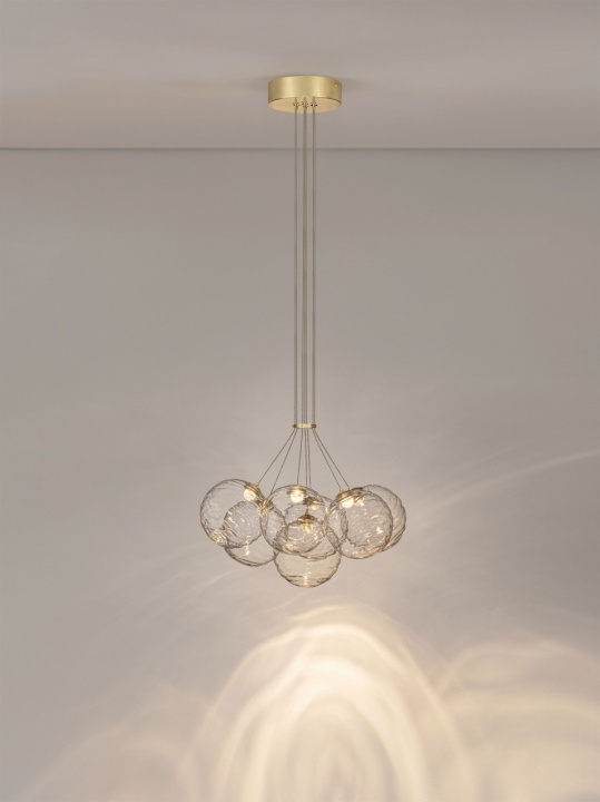 Corp de iluminat suspendat Blazik Transparent / Auriu Ø42 x H 200 cm - Img 4