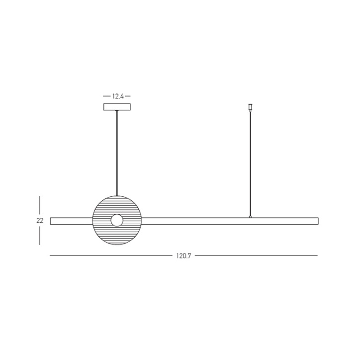 Corp de iluminat suspendat Cilindro Oro 3000K - Auriu, Transparent - Img 2