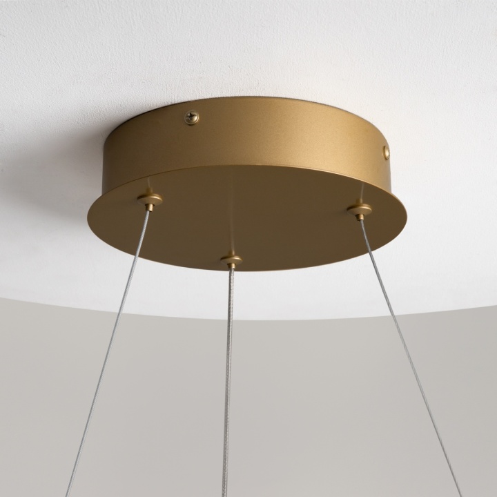 Corp de iluminat suspendat Curve Ø 60 cm - Auriu - Img 5