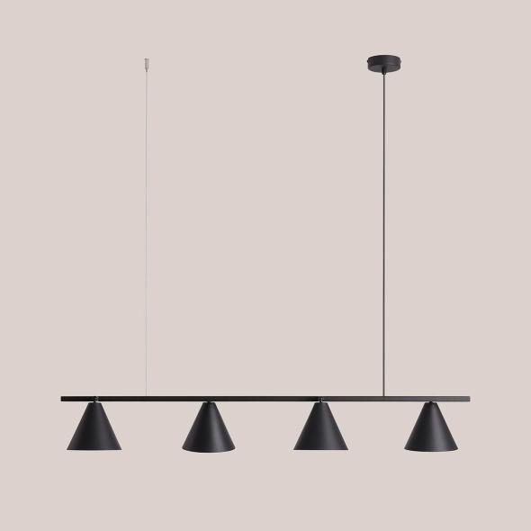 Corp de iluminat suspendat Form 120 cm 4xE27 - Negru - Img 5