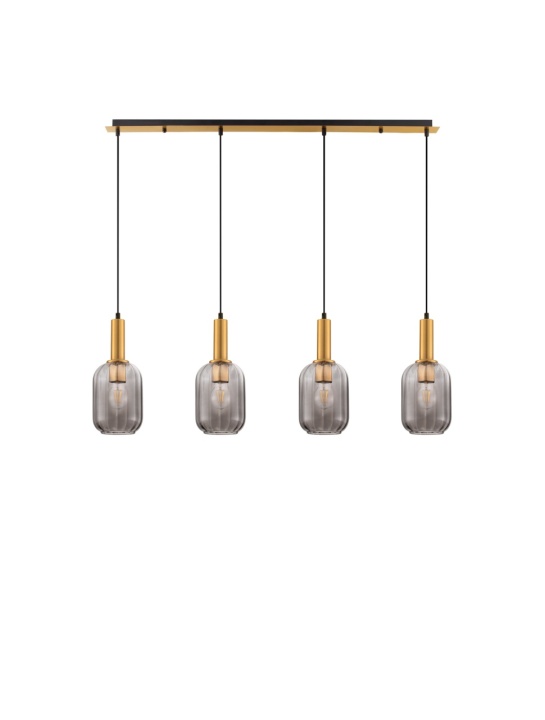 Corp de iluminat suspendat Maho Smokey / Auriu 107 x 14 x 150 cm - Img 2