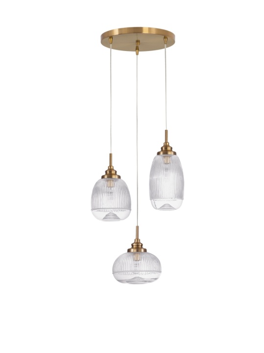 Corp de iluminat suspendat Mond Transparent / Auriu Ø43 x H 120 cm - Img 2