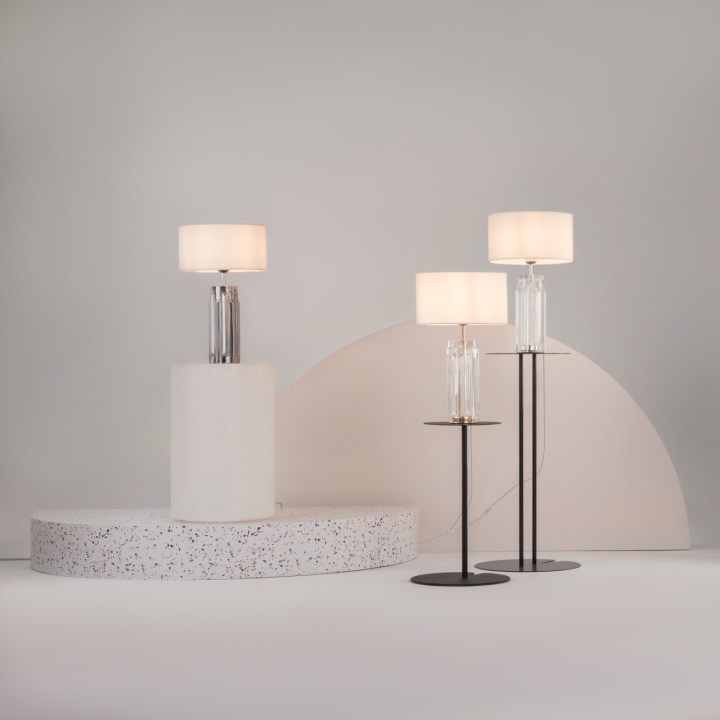 Lampă de masă Muse Ø 32 cm E27 - Crom - Img 3