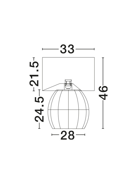 Lampa masa / veioza Umi Natural / Beige Ø33 x H 46 cm - Img 2