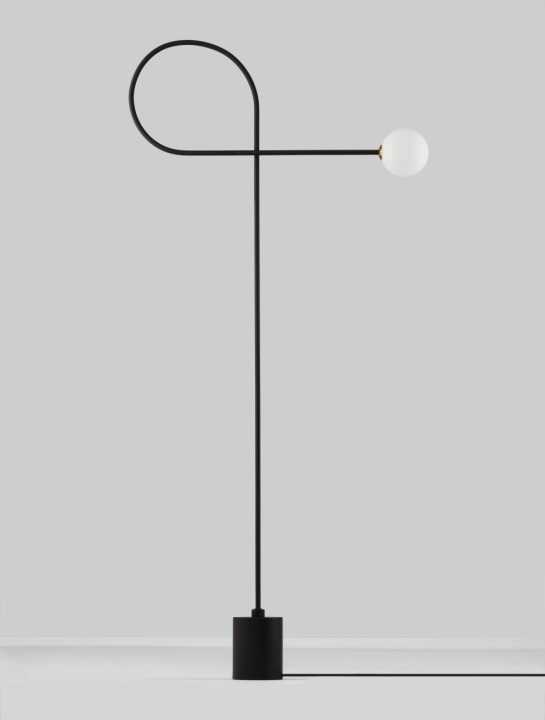 Lampadar Dedalo Negru / Opal 74 x 12 x 150 cm - Img 3