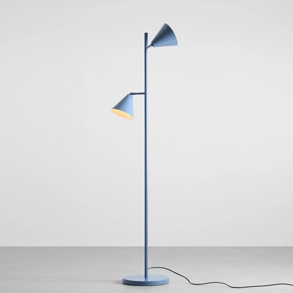 Lampadar Form 2xE27 - Albastru prăfuit - Img 2