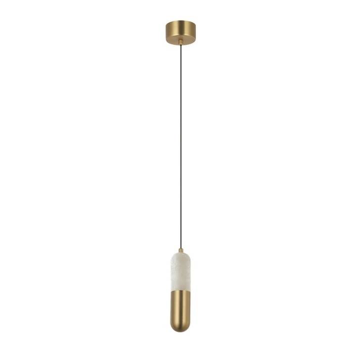 Pendul Alabaster LED 3000K - Alamă, Natural - Img 2