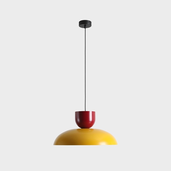 Pendul Ella 47 cm 1xE27 - Muștar + Roșu vin - Img 3