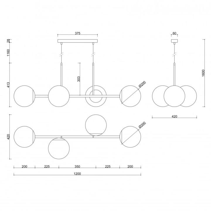 Pendul KOP E black IP44, negru - Img 3