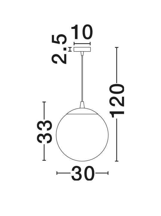 Pendul Lazione Gradient Smokey / Crom Ø30 x H 120 cm - Img 4