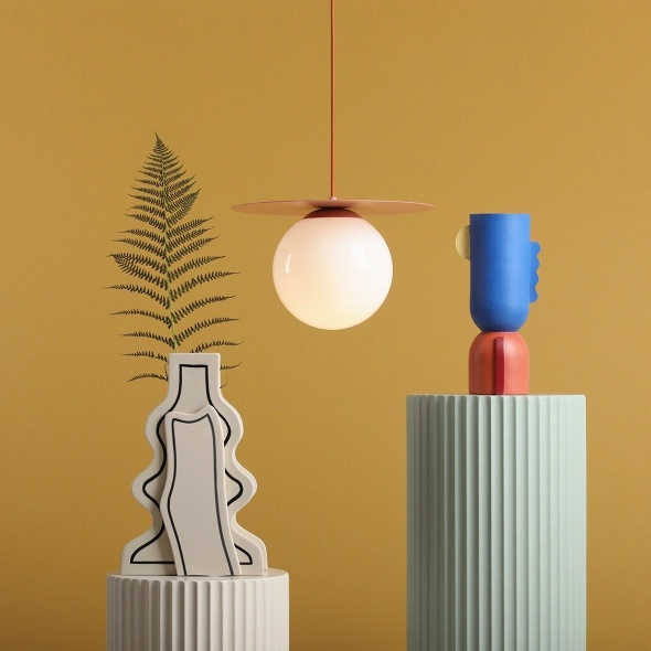 Pendul Loop 34 cm 1xE27 - Coral - Img 2