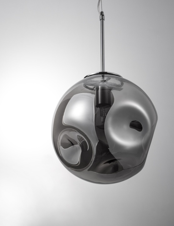 Pendul Mayan Gri / Crom Ø30 x H 120 cm - Img 3