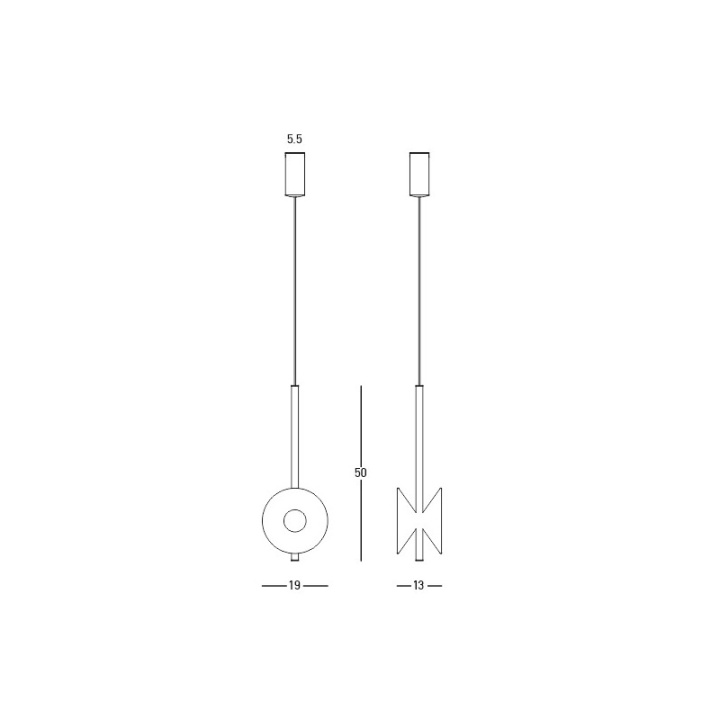 Pendul Sonora LED 3000K - Gri, Maro - Img 6