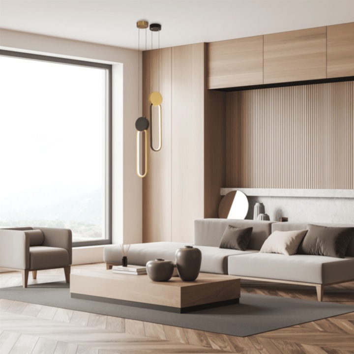 Pendul Sora 3000K - Negru mat, Gold Matt - Img 3