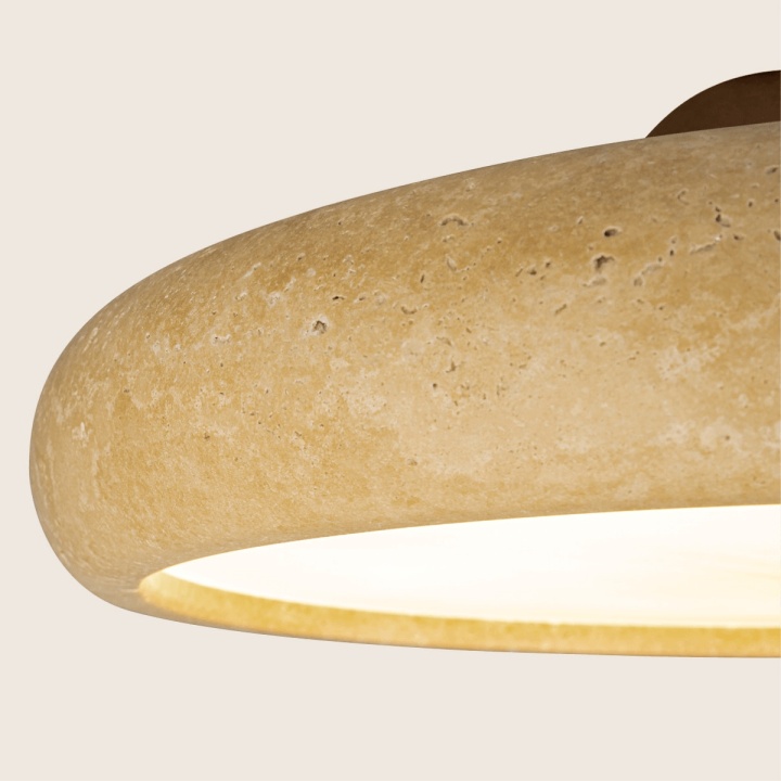 Pendul Travertino LED 3000K - Maro, Natural - Img 3