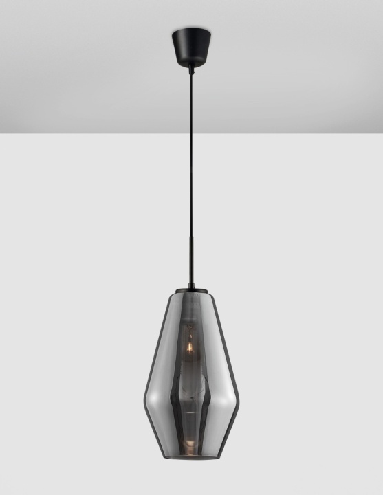Pendul Veiro Crom / Negru Ø17 x H 120 cm - Img 4