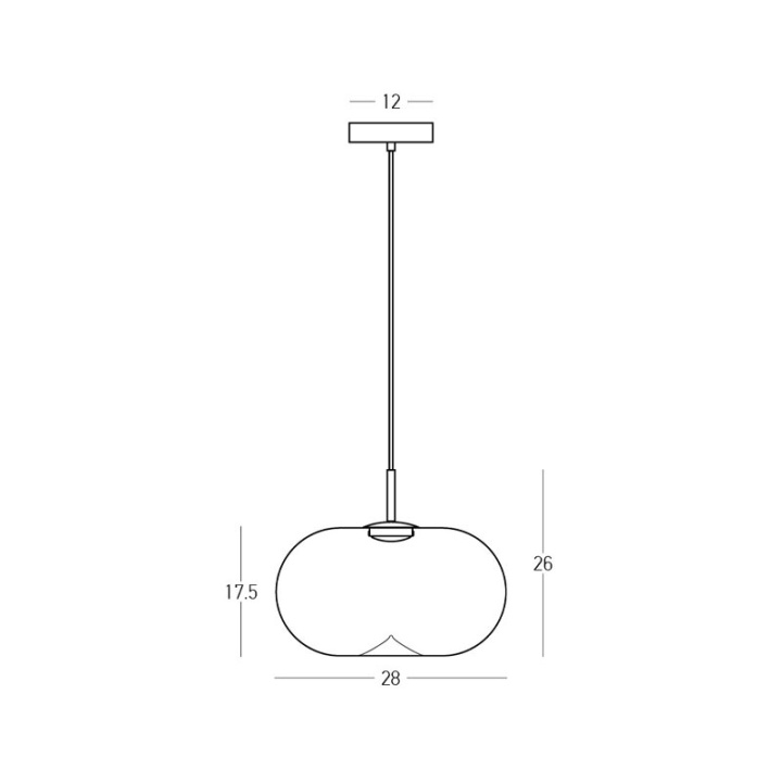 Pendul Vitro 2607 LED 8W 3000K – negru mat metal - Img 3