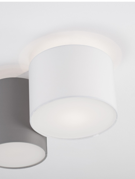 Plafoniera Bryson Alb / Alb / Gri 35 x 20 x 17 cm - Img 3