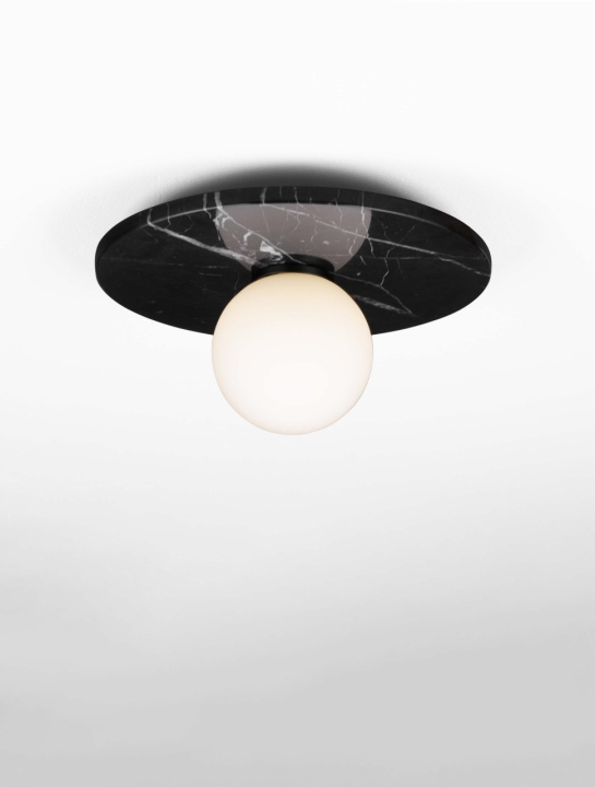 Plafoniera Idor Opal / Negru Ø30 x H 15,5 cm - Img 4