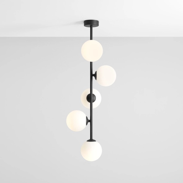 Plafoniera Libra 5 Negru 34 cm 5xE14 - Img 2