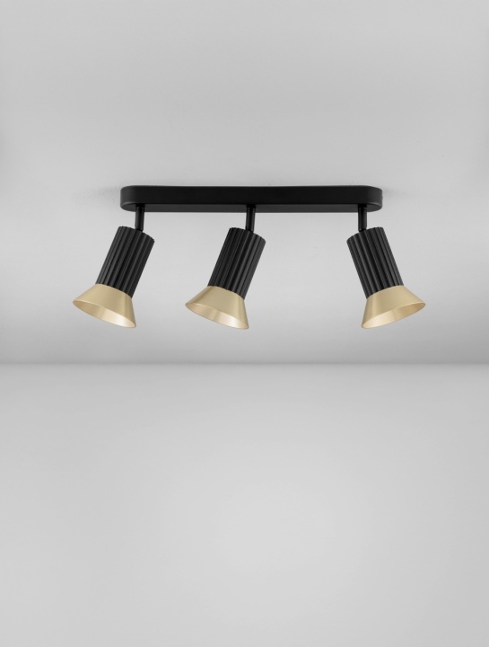 Plafoniera Luvia Auriu / Negru 38 x 9,5 x 19 cm - Img 4