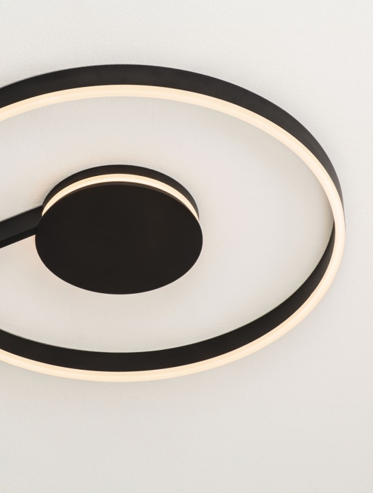 Plafoniera Siena Negru Ø60 x H 4,6 cm - Img 5