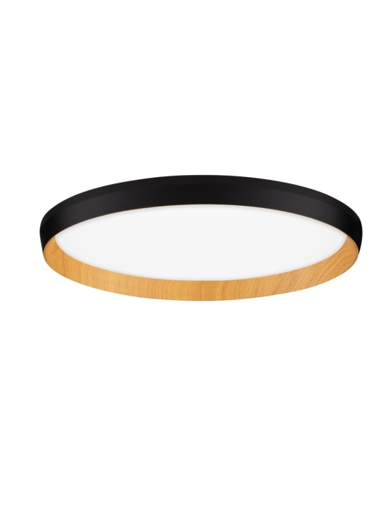 Plafoniera Vomos Negru / Lemn Ø40 x H 7 cm - Img 2