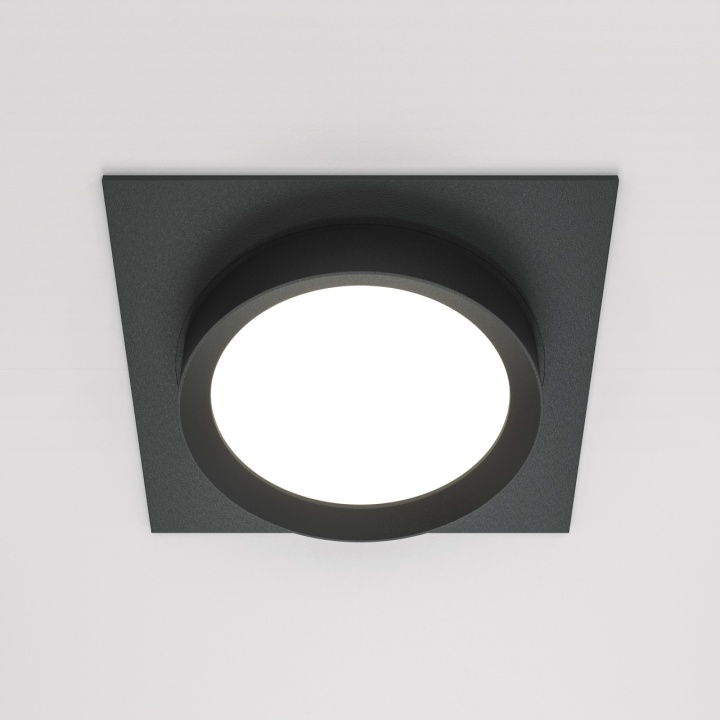 Spot incastrat Hoop - L 11 x l 11 cm, Negru, GX53 - Img 2