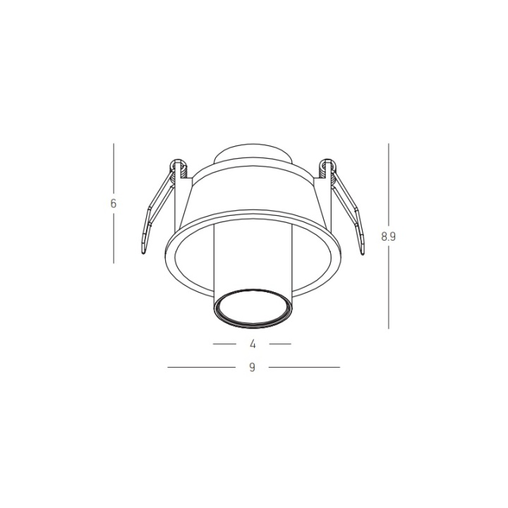 Spot Tivoli 2700-3000-4000K - Alb, Auriu - Img 2