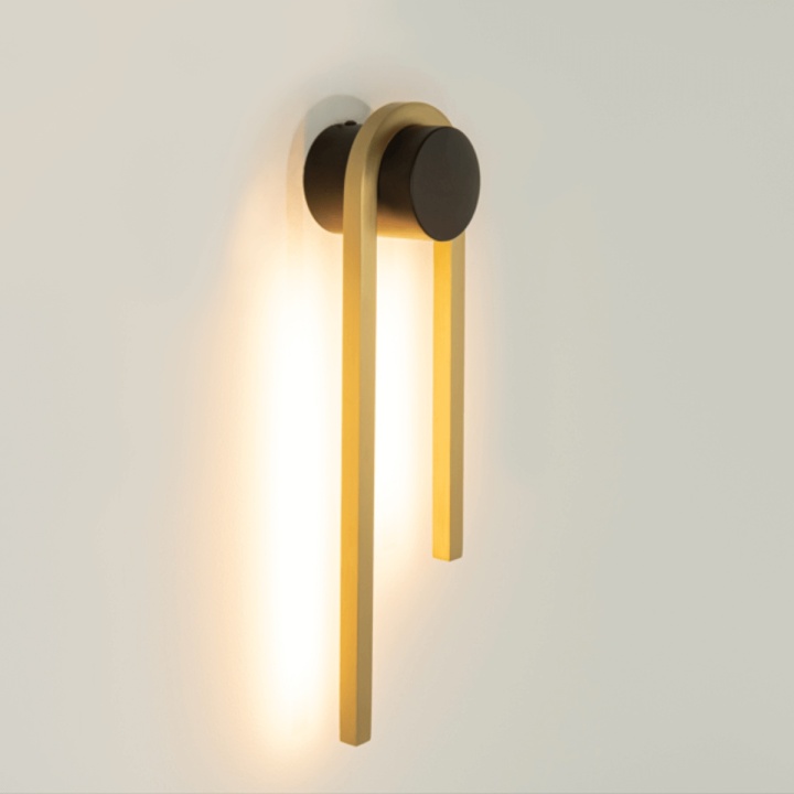 Aplică Nora 3000K - Negru mat, Gold Matt - Img 3