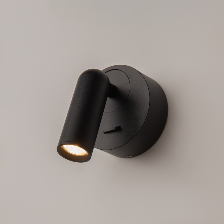 Aplica perete Mirax - H 8.5 cm, 3000K, Negru - Img 2