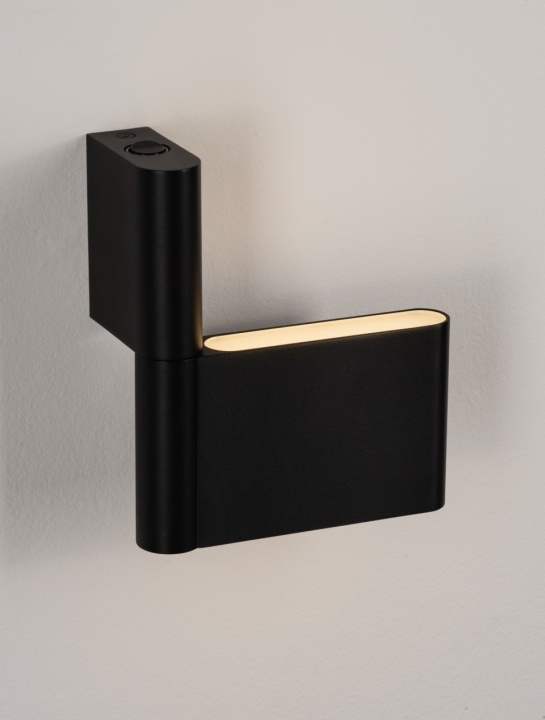Aplica perete pentru pat Flusso Negru 15 x 7 x 17,6 cm - Img 2