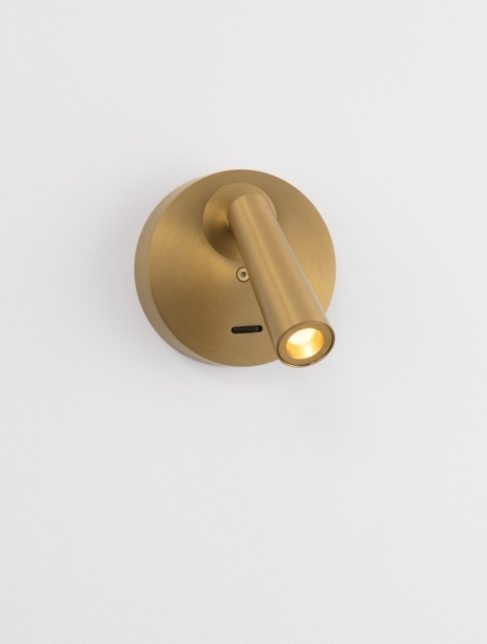 Aplica perete pentru pat Tico Gold Matt Ø10,4 x H 12,6 cm - Img 5
