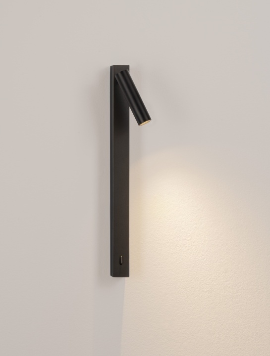 Aplica perete pentru pat Tondo Negru 3 x 14,5 x 37,5 cm - Img 4