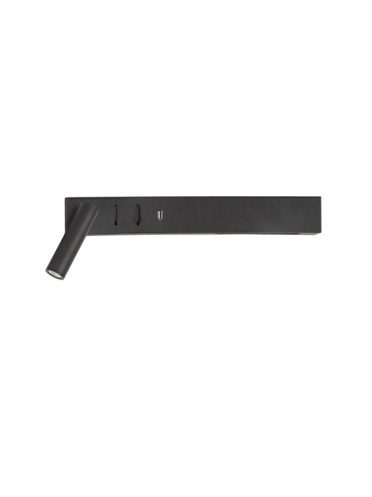 Aplica perete pentru pat Vida Negru 35 x 10 x 8 cm - Img 2