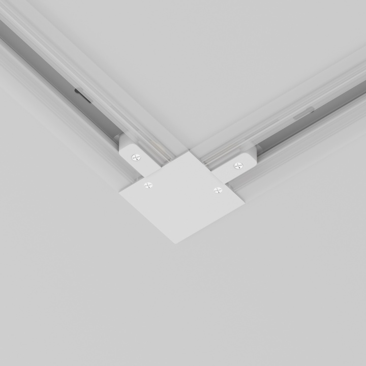 Conector colt sina incastrata cu proiectoare Unity - Alb - Img 3