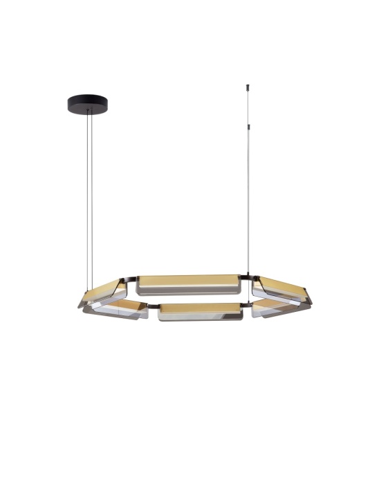 Corp de iluminat suspendat Apnea Negru / Auriu / Gri Ø103 x H 150 cm - Img 2