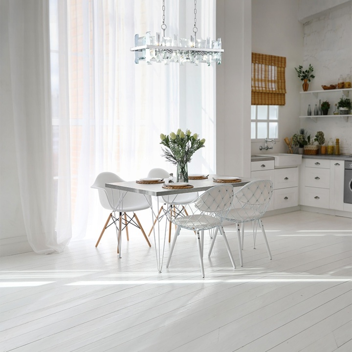 Corp de iluminat suspendat Cerezo L 26.5 x l 85.5 cm E14 - Crom - Img 2