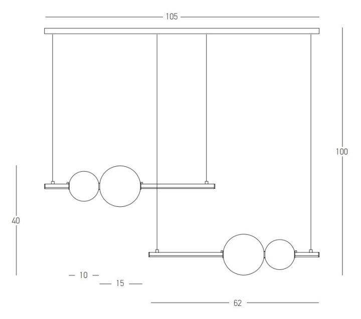 Corp de iluminat suspendat Equilibrio Sfera LED 3000K - Negru mat - Img 3