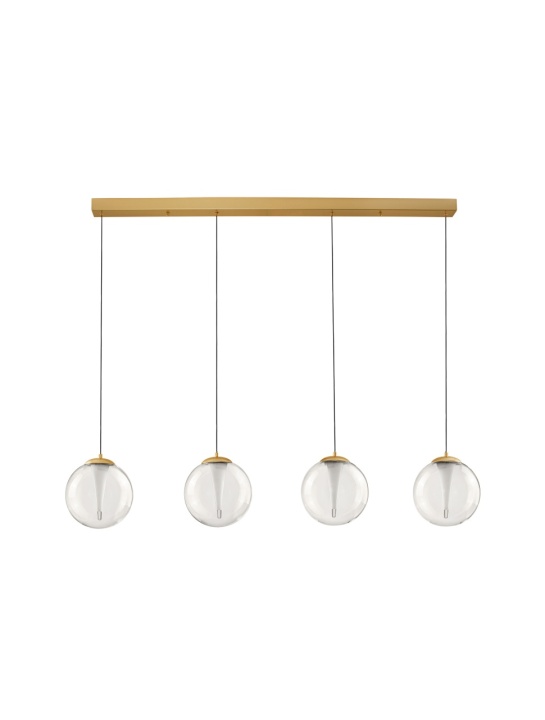 Corp de iluminat suspendat Galeo Transparent / Auriu 136 x 22 x 179 cm - Img 2